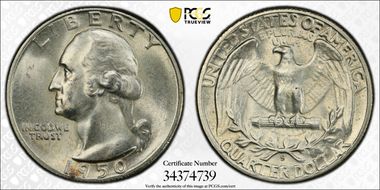 1950-S/S 25C RPM, FS-501 MS65