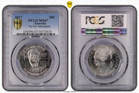 2017 50C MABO Pride & Passion Yes for Aboriginals MS67