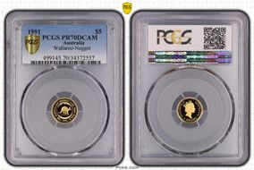 1991 $5 Wallaroo-Nugget PR70DCAM