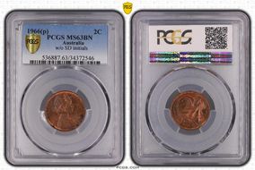 1966(p) 2C w/o SD initials MS63BN