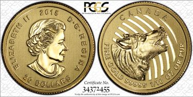 2015 $20 Howling Wolf Au MS69