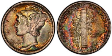 1945-S 10C MS67+ FB