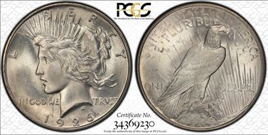 1926-D $1 MS65+