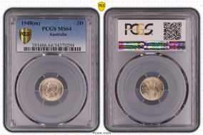 1948(m) 3D KM-37a  Ag MS64