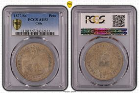 1877-So Peso AU53