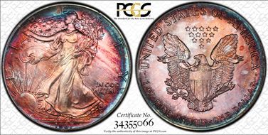 1987 $1 Silver Eagle MS67