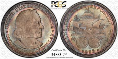 1893 50C Columbian MS66