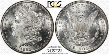 1881-S $1 MS63