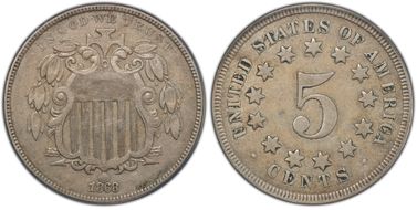 1868 5C Circular Scribe Mark, FS-401 XF40