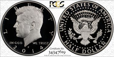 2014-P 50C Silver 50th Anniversary Set PR69DCAM
