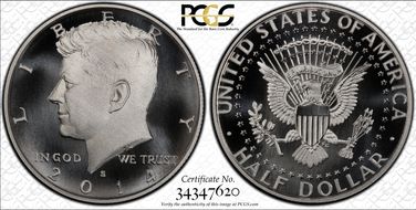 2014-S 50C Enhanced - Silver 50th Anniversary Set MS70