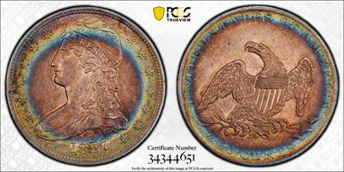 1837 50C AU55+