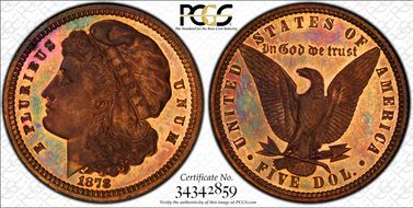 1878 $5 J-1578 PR66RB