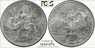 1913/2 Peso KM-453 Schein-D1 MS62