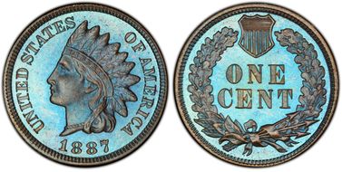 1887 1C PR67BN