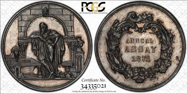 1871 Medal JK-AC-10 Silver Archimedes, No Inscription SP58