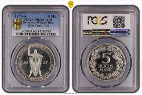 1925-A 5 Mk 1000 Years J-322 PR66CAM