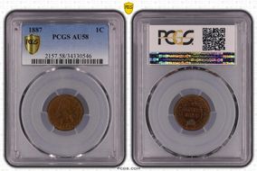 1887 1C AU58BN