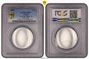 2001 1 Fr The Last Franc/Ag KM-1290 SP67