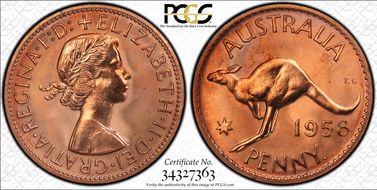 1958 Y. (p) 1D PR64RD