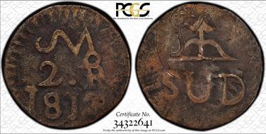 (1812-14) 2 R KM-A265 C/M on Oaxaca 2R VF25BN