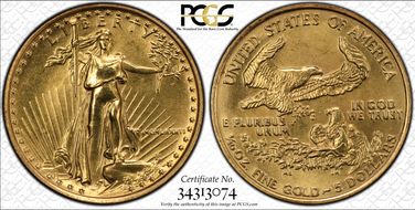 1986 $5 Gold Eagle MS64