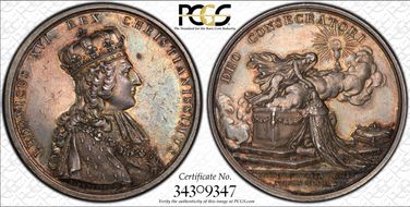1775 Medal Nocq-178 Ag 41mm Louis XVI Sacre à Reims SP62
