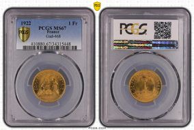 1922 1 Fr Gad-468 F-218 MS67