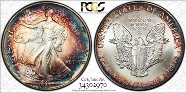 1991 $1 Silver Eagle MS68