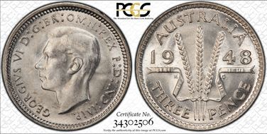 1948(m) 3D KM-37a  Ag MS65