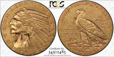 1915 $5 AU55