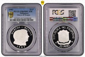 1982 25 P Marcos & Reagan KM-235  Ag PR69DCAM