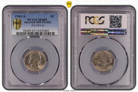 1941-S 5C Inverted MM FS-503 (FS-024.6) MS65