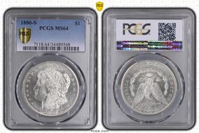 1880-S $1 MS64