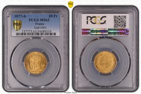 1877-A 20 Fr Gad-1063 F-533 MS63