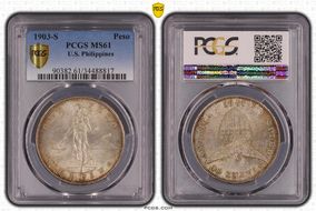 1903-S Peso KM-168  Ag MS61