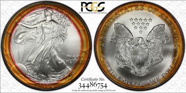 1994 $1 Silver Eagle MS68
