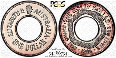 1988 $1 Holey Dollar PR67DCAM