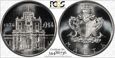 1974 £4 Cottonera Gate MS68