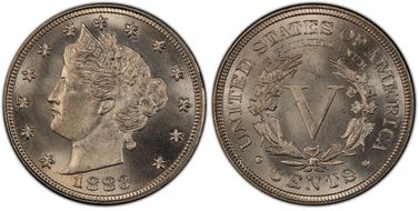 1883 5C With CENTS MS67