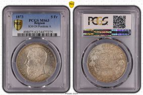 1873 5 Fr KM-24 Position A MS63