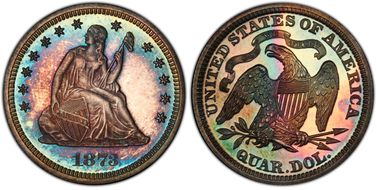 1873 25C No Arrows PR67