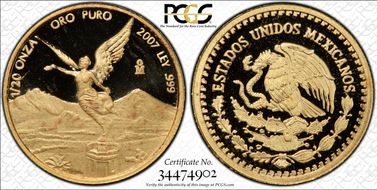 2007-Mo 1/20 oz Libertad Au PR68DCAM