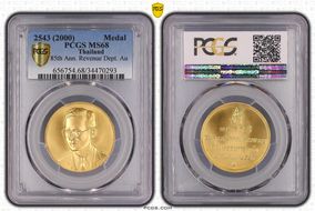 BE2543 (2000) Medal 85th Ann. Revenue Dept. Au MS68