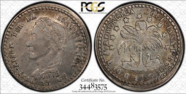 1859-PTS FJ 1/2 Sol KM-133.1 AU53