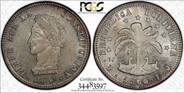 1860-PTS FJ 8 Sol AU58