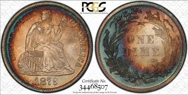 1879 10C MS67+