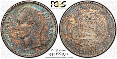 1874-A 10C AU58