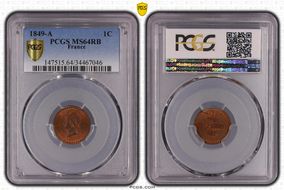 1849-A 1C Gad-84 F-101 MS64RB