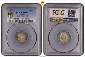 1873-A 50C Gad-419a F-189 MS66